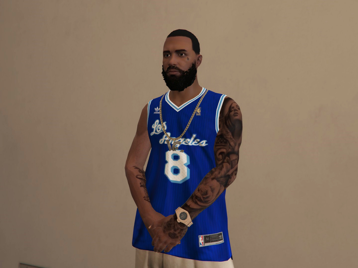 Los Angeles Lakers Throwback MP Male jersey - GTA5-Mods.com